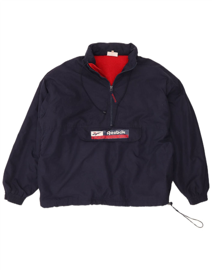 Reebok muška prevelika anorak jakna s kapuljačom UK 36 Mala tamnoplava