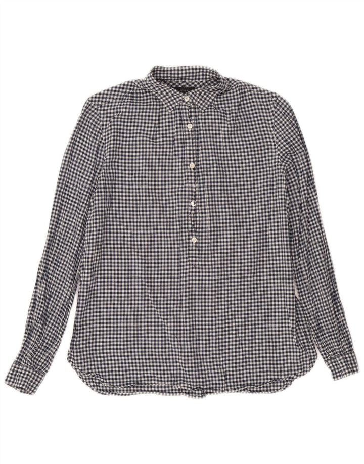 J. Crew Ženska pulover majica UK 14 Srednje tamnoplavi pamuk od ginghama