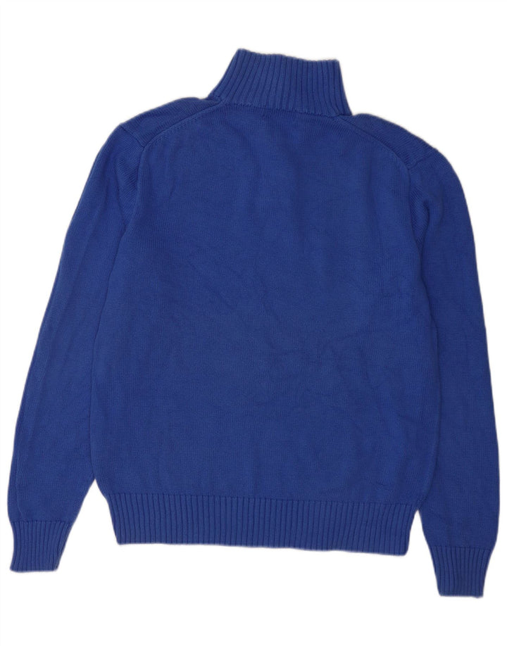 POLO RALPH LAUREN Muški džemper s dugmadima i ovratnikom Srednje plavi pamuk