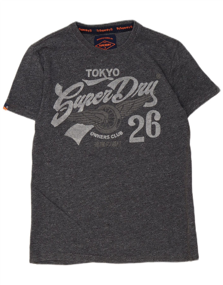 Superdry muška grafička majica kratkih rukava, srednje sivi flekasti pamuk