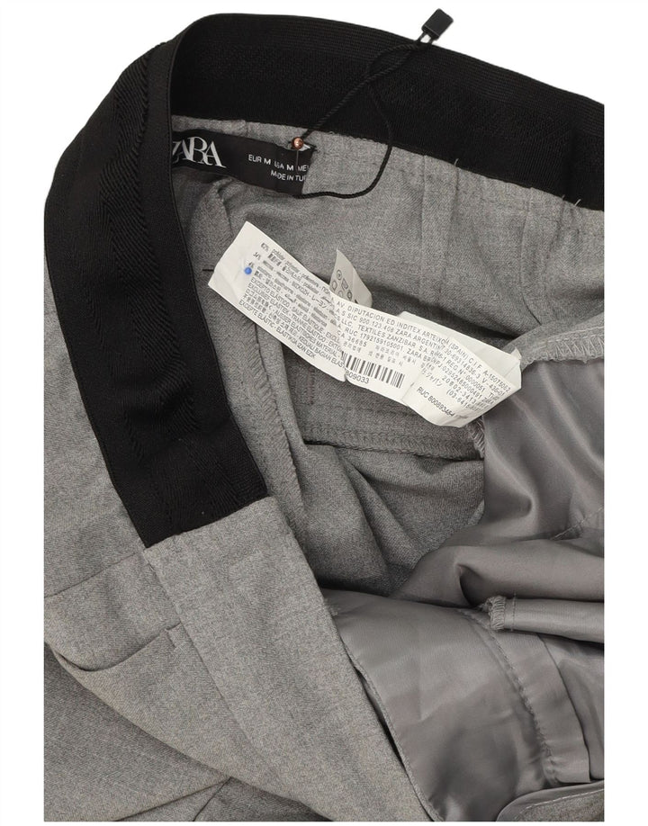 Zara ženske uske chino hlače srednje veličine W30 L28 sivi poliester