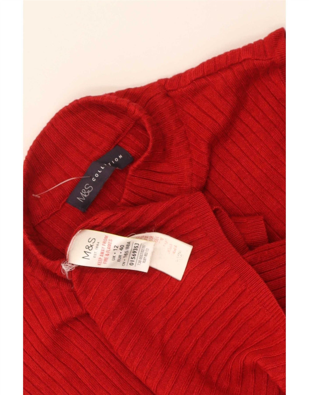 Marks & Spencer ženski prsluk bez rukava UK 12 Srednje crvena viskoza