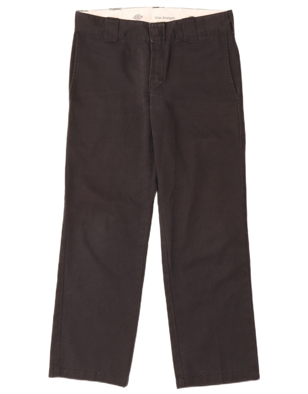Dickies muške uske ravne chino hlače W30 L30 crni poliester