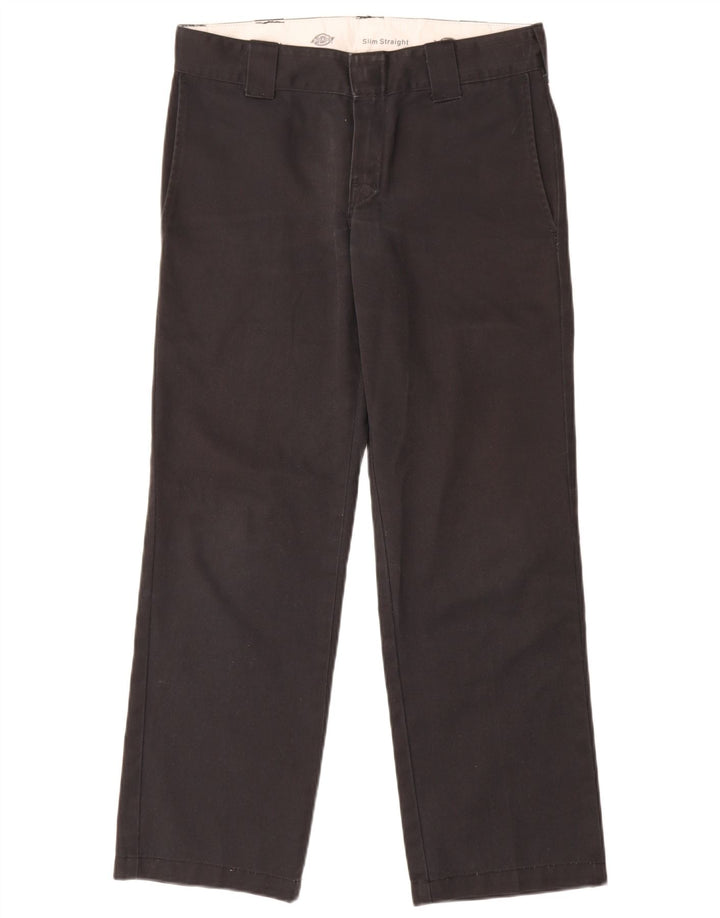 Dickies muške uske ravne chino hlače W30 L30 crni poliester