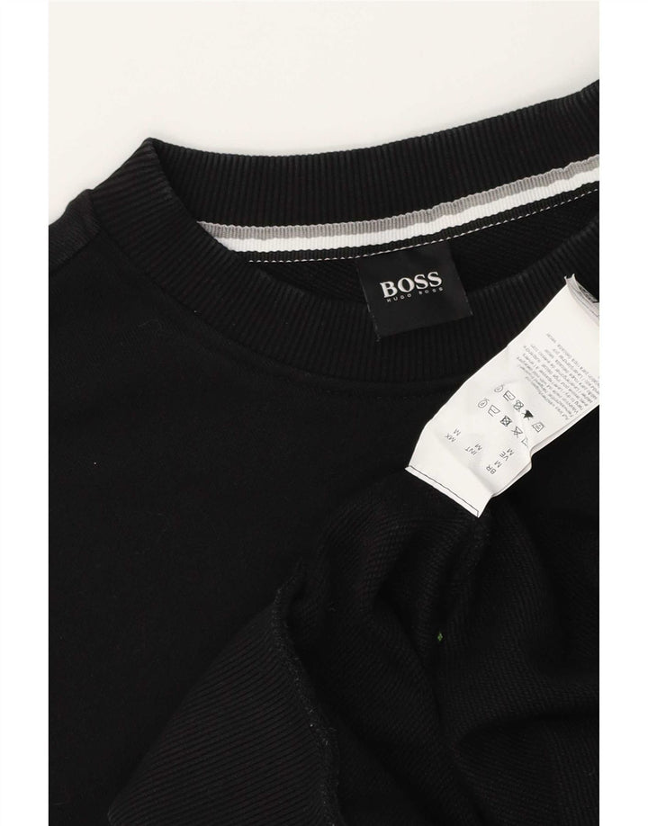 Hugo Boss muška majica s grafičkim motivima Srednje crni pamuk