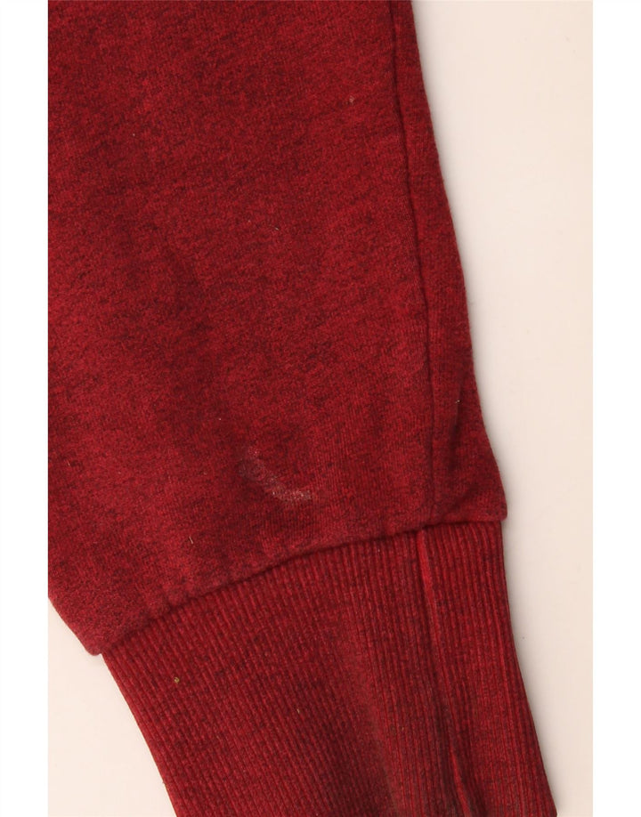 SUPERDRY muška majica s kapuljačom XL, tamnocrveni flekasti pamuk