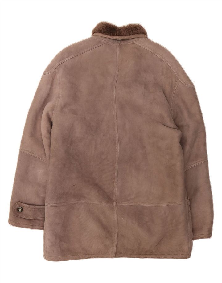 VINTAGE Mens Shearling Jacket IT 52 XL Grey Vintage Vintage and Second-Hand Vintage from Messina Hembry 