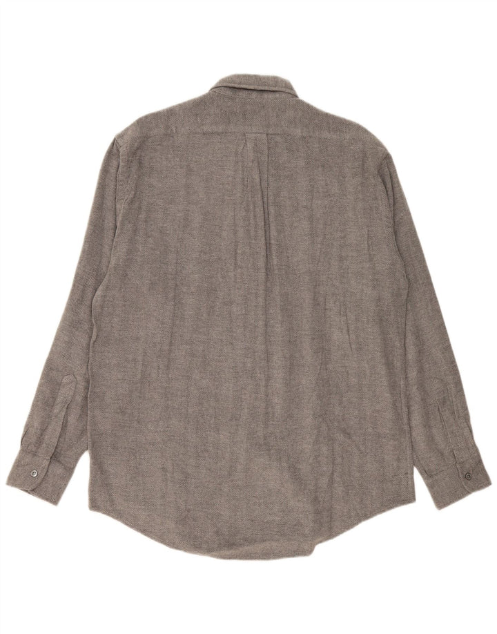 Trussardi Jeans muška flanelska košulja XL siva riblja kost od viskoze