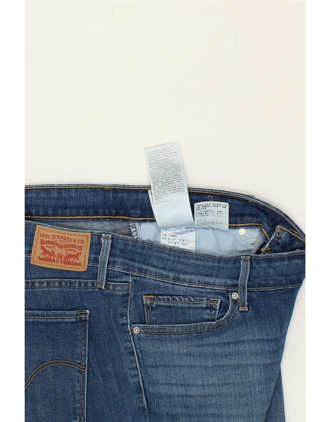 LEVI'S Womens Skinny Jeans W32 L27  Blue Cotton Vintage Levi's and Second-Hand Levi's from Messina Hembry 
