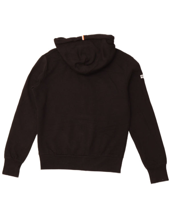 SUPERDRY muški pulover s kapuljačom na patentni zatvarač, mali crni pamuk