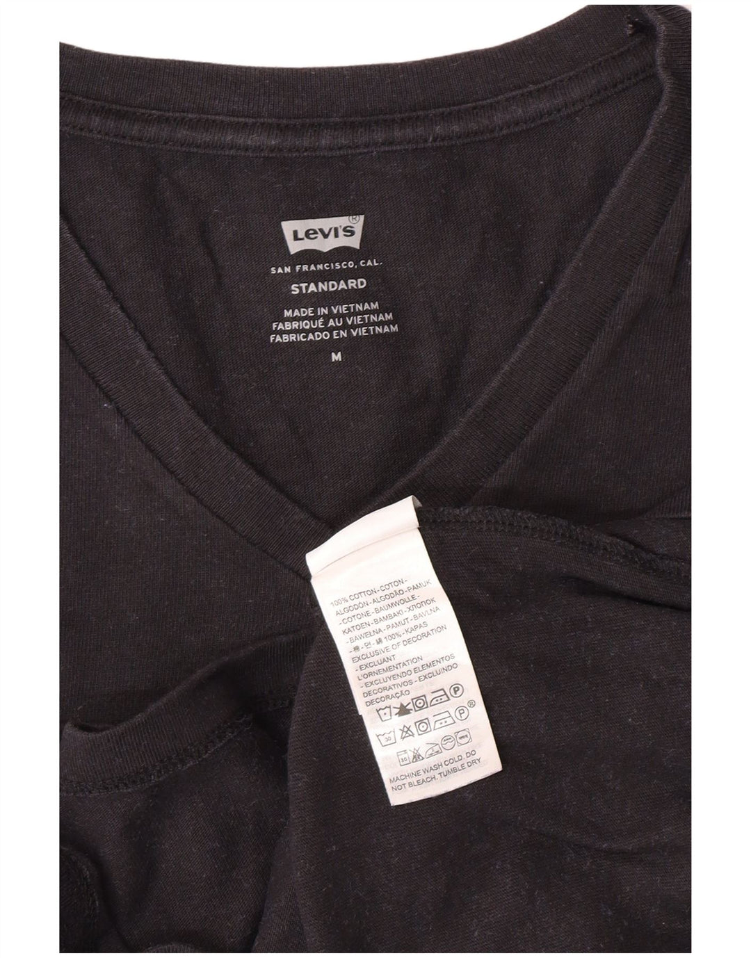 LEVI'S Standardna muška majica kratkih rukava Srednji crni pamuk