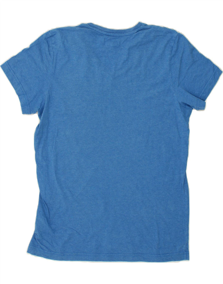 ADIDAS Mens T-Shirt Top Medium Blue Flecked Cotton Vintage Adidas and Second-Hand Adidas from Messina Hembry 