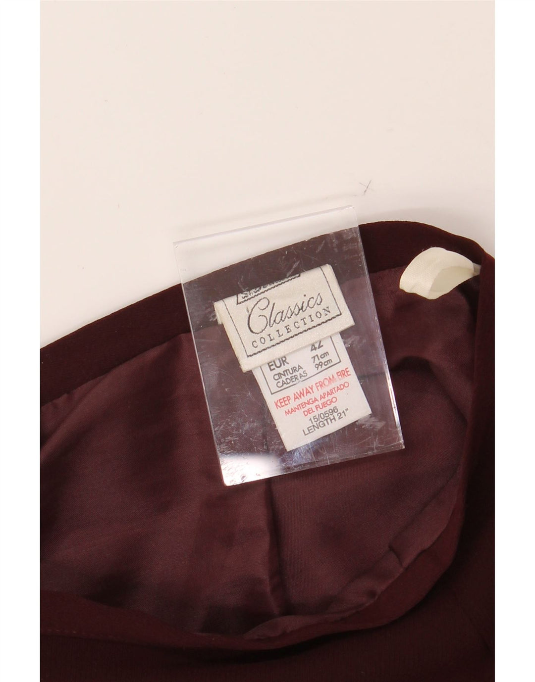 ST. BERNARD Womens Pencil Skirt EU 42 Large W32 Burgundy Polyester Vintage St. Bernard and Second-Hand St. Bernard from Messina Hembry 