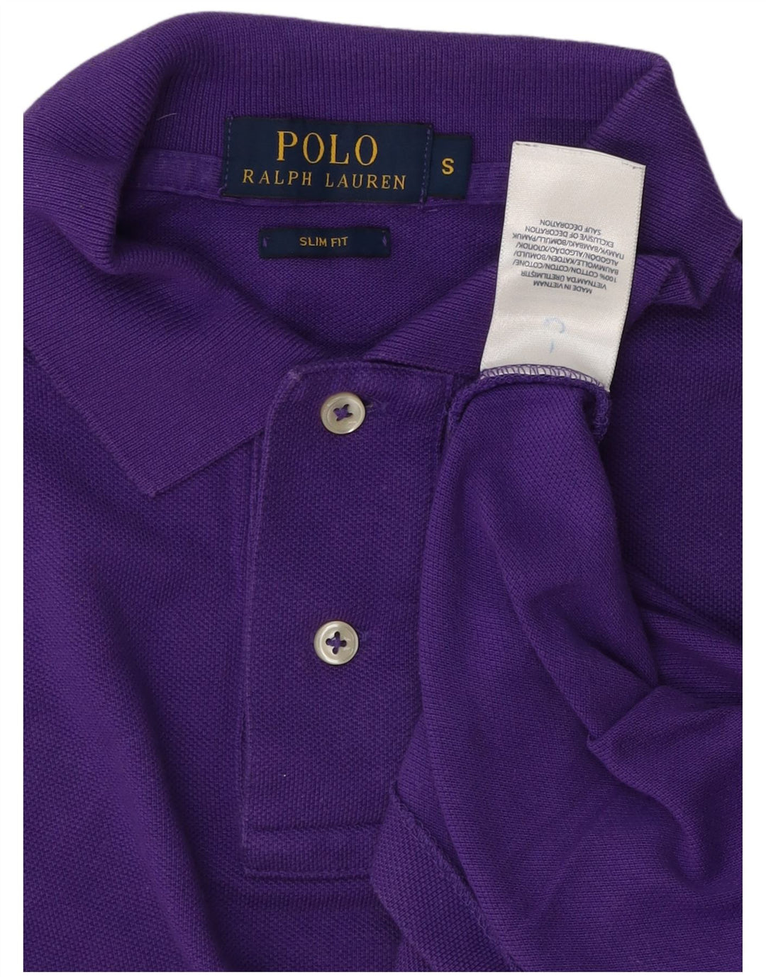 POLO RALPH LAUREN Muška uska polo majica Mala ljubičasta pamuk