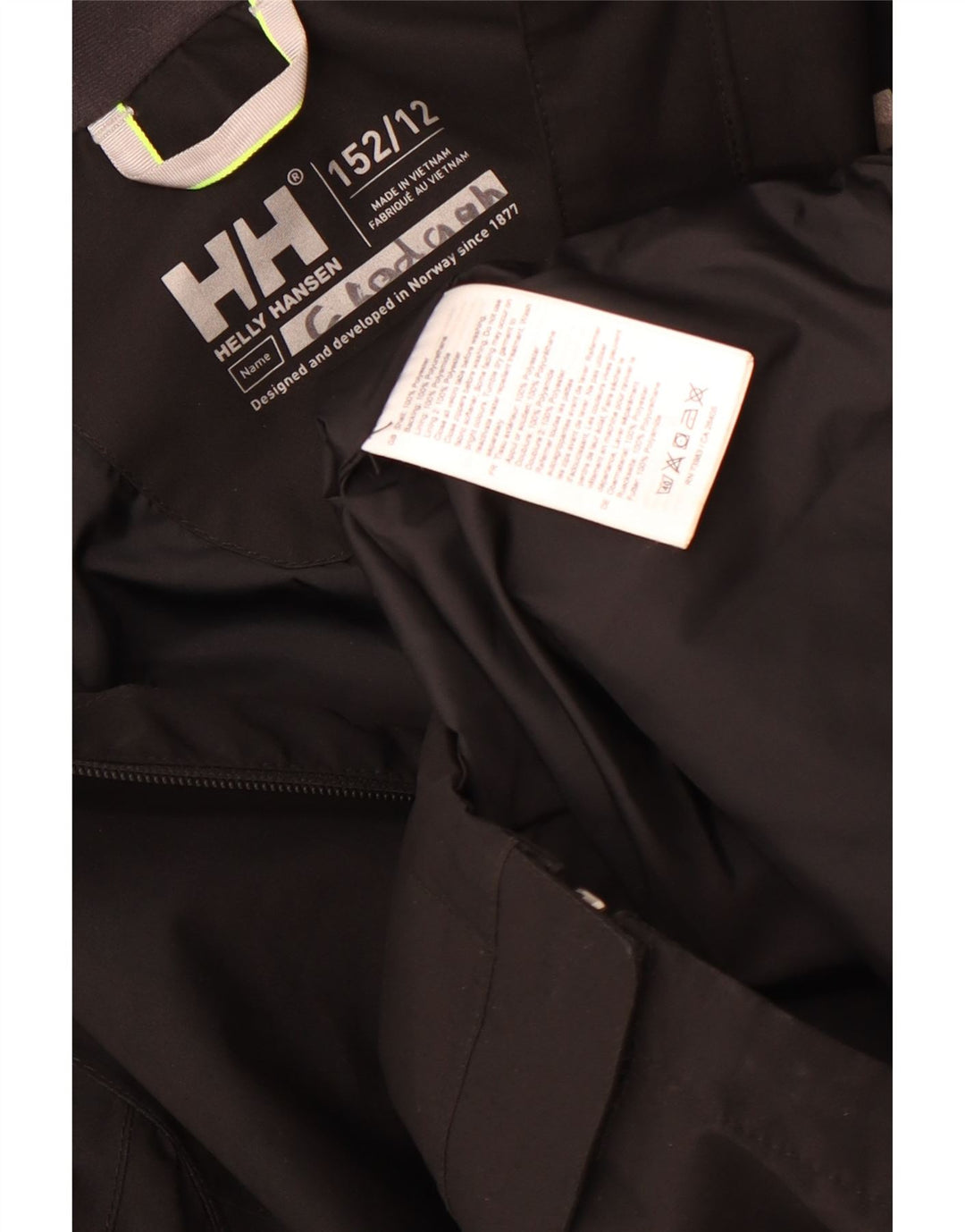 Helly Hansen Boys kišna jakna s kapuljačom 11-12 godina crna poliester