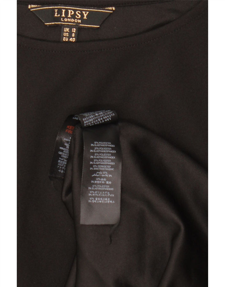 LIPSY Ženska haljina uz kroj UK 12 Srednji crni poliester
