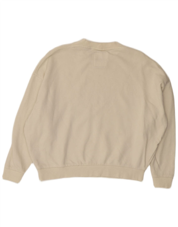 Superdry ženska prekomjerna majica s kratkim rukavima UK 8 Small Off White