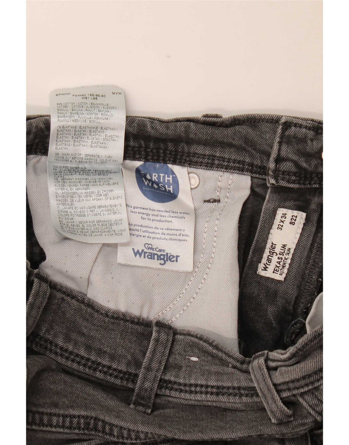 Wrangler Muške Texas Slim Jeans W32 L34 Sivi pamuk