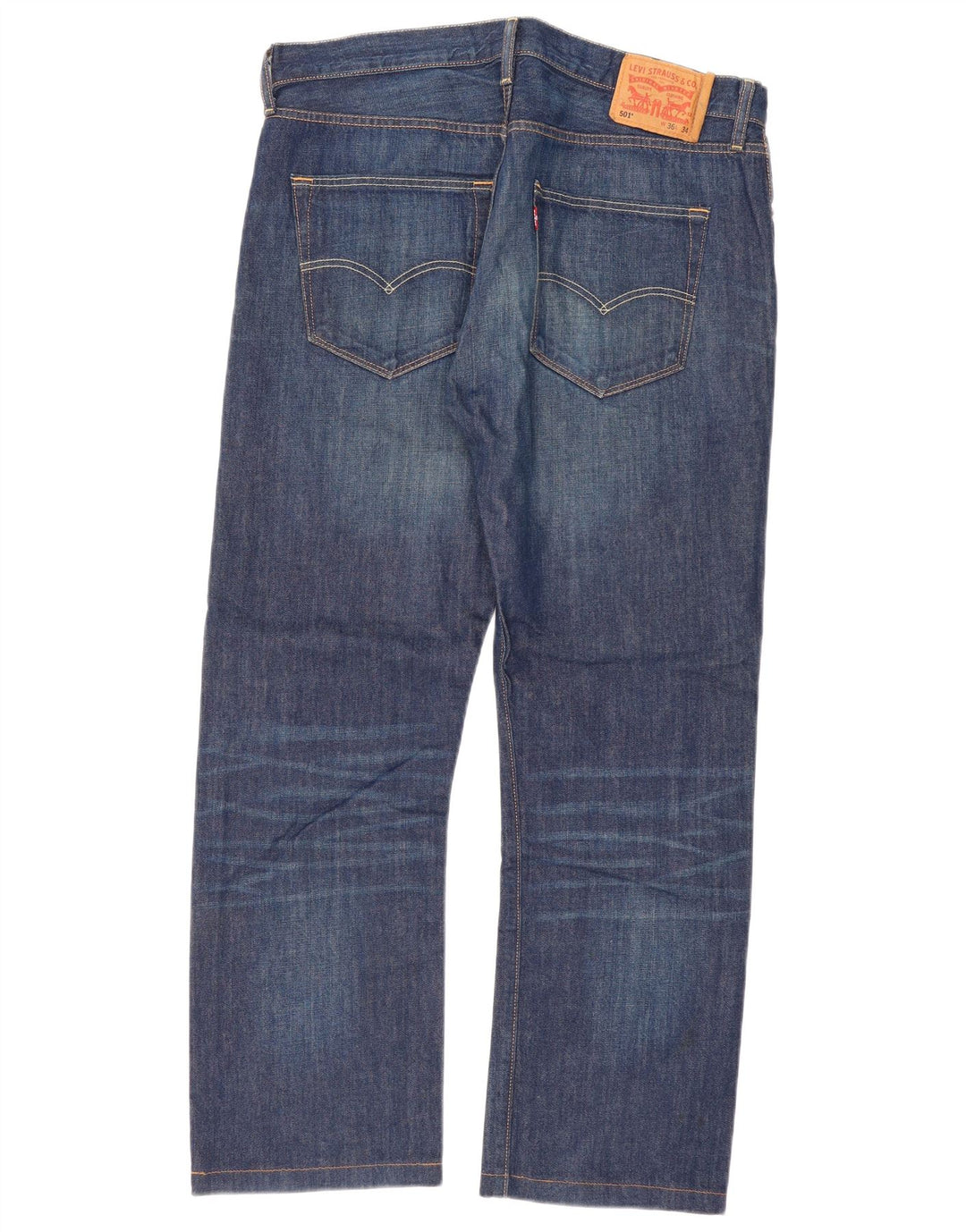 Levi's muške 501 ravne traperice W36 L30 plavi pamuk