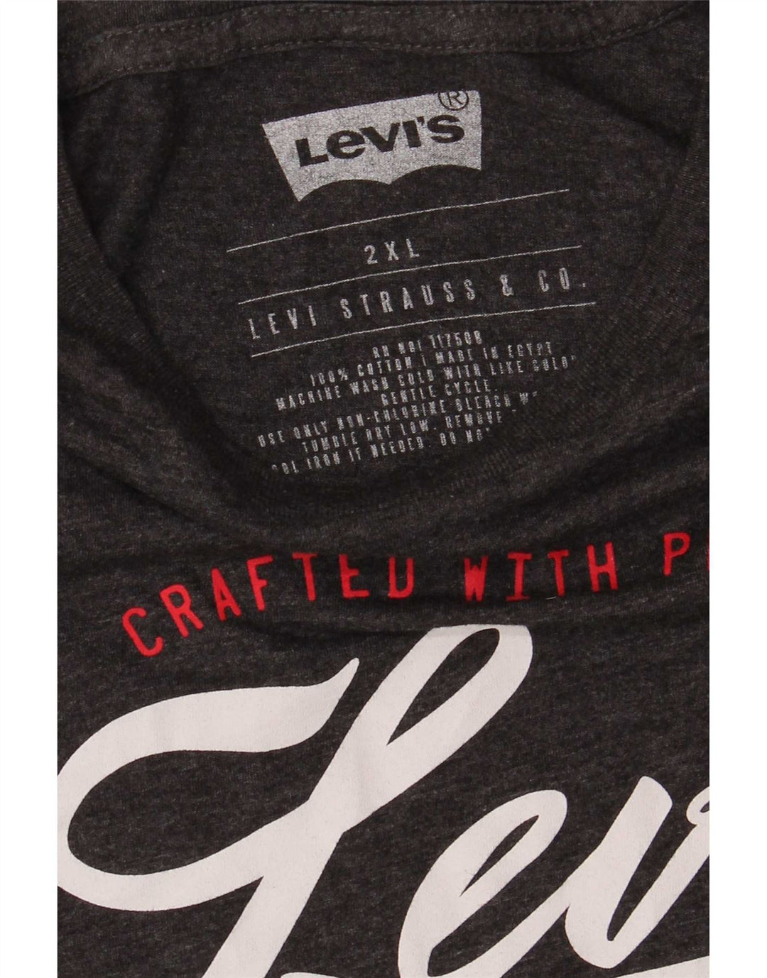 Levi's gornji dio majice s grafičkim motivima 2XL, sivi pamuk