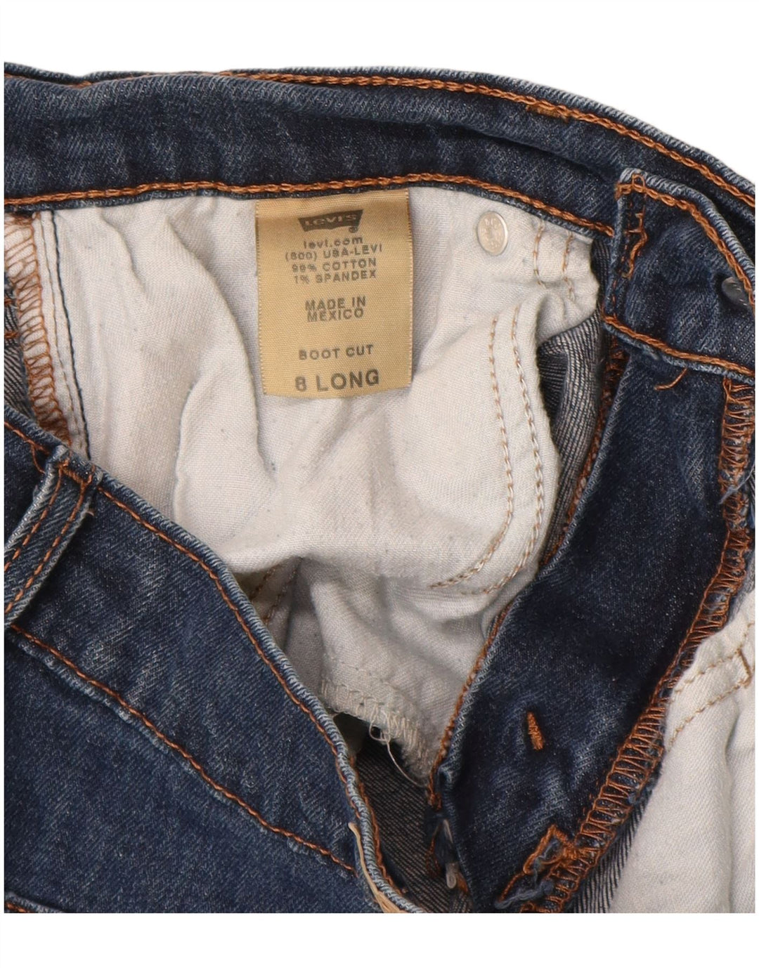 Levi's ženske 515 Bootcut traperice US 8 srednje W28 L34 plavi pamuk