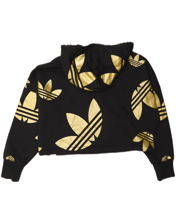 Adidas ženska majica s kapuljačom s kapuljačom prevelike veličine UK 10 mala crna