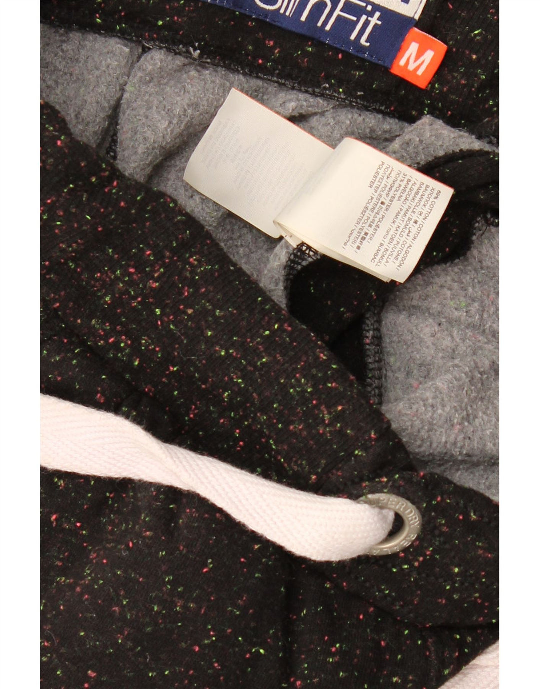 Superdry Ženske narančaste Label Trenirke Hlače Joggers UK 12 srednje crne