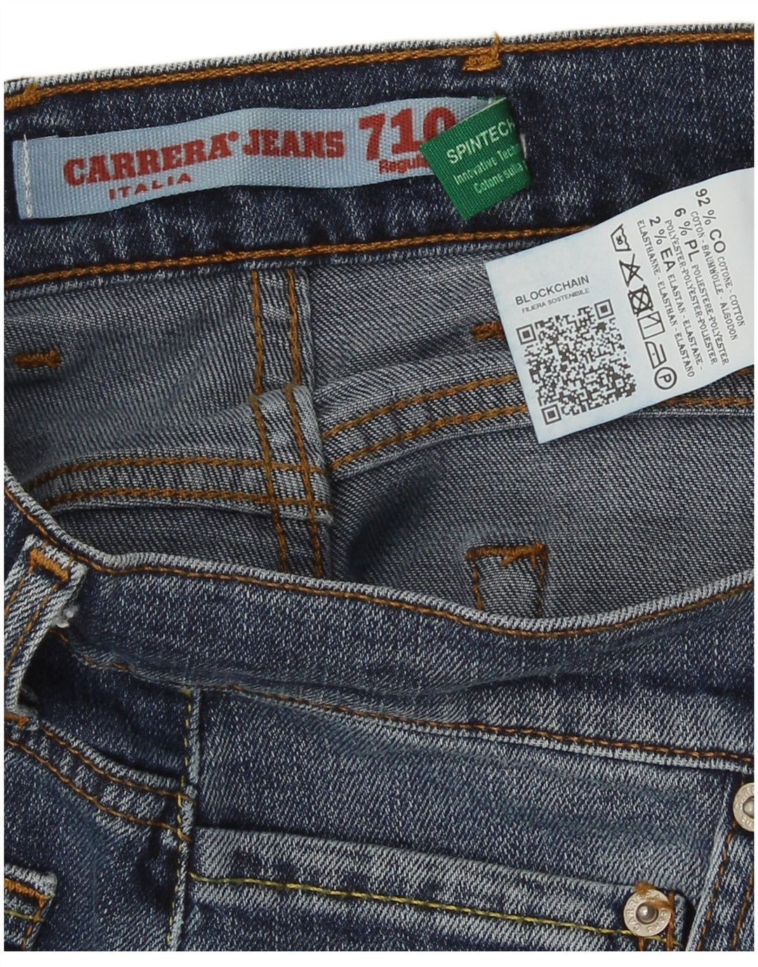 Carrera Mens 710 Regular Fit Slim Jeans W32 L33 Plavi pamuk