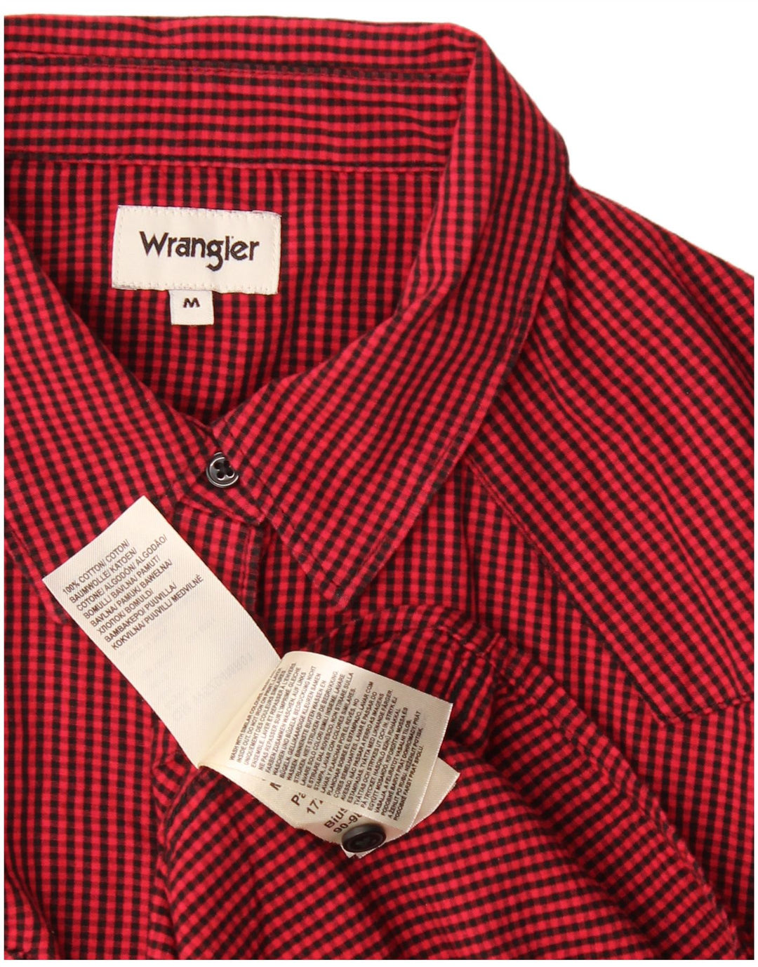 Wrangler muška western košulja srednje crvene boje od gingham pamuka