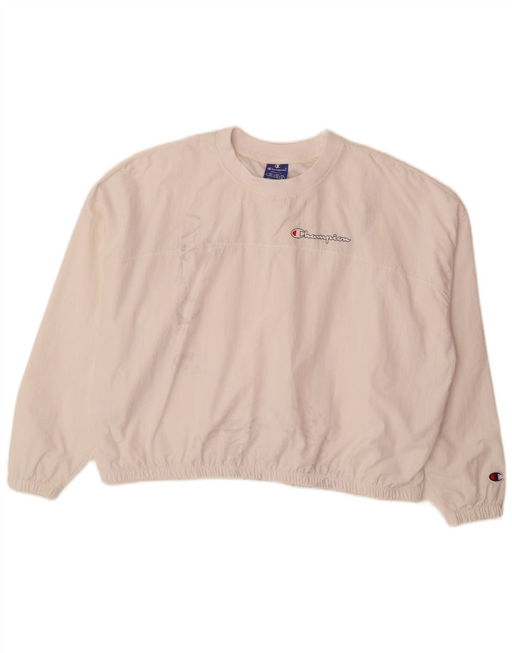 Champion ženska trenirka s grafičkim predimenzioniranim puloverom Top UK 10 Small White