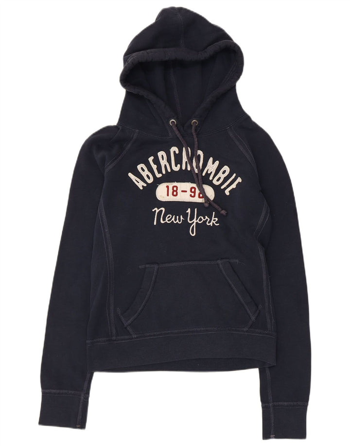 ABERCROMBIE & FITCH Ženska majica s kapuljačom New York UK 10 Mala tamnoplava