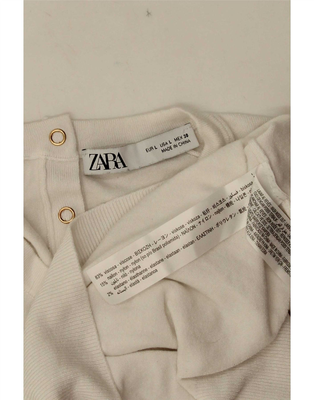 Zara ženski gornji dio bluze UK 14 Velika bijela viskoza