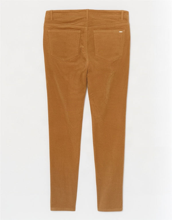 Ženske uske hlače od samta Massimo Dutti EU 42 Large W32 L30 Bež