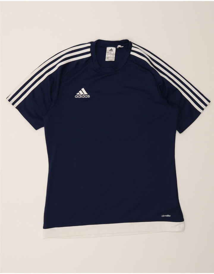 Adidas muška Climalite majica kratkih rukava Medium tamnoplavi Colourblock Poliester