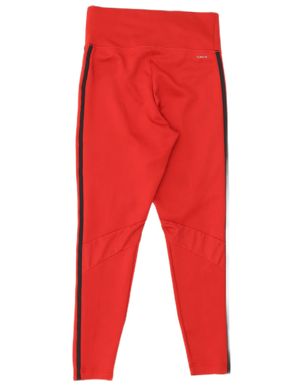 Adidas ženske Climalite tajice UK 12/14 Srednje bordo poliester