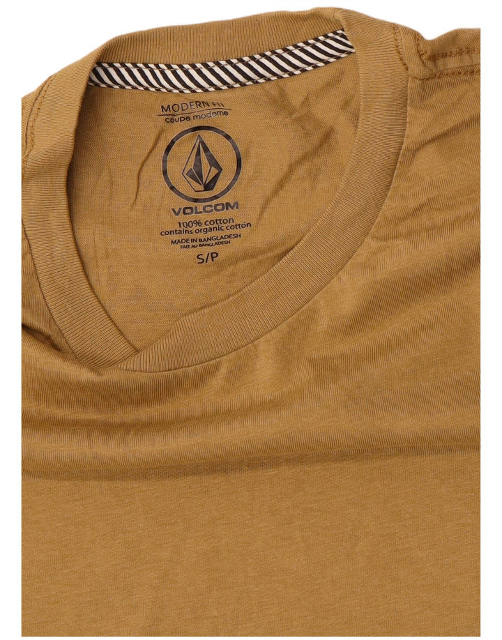 Volcom muška majica kratkih rukava modernog kroja mala, bež pamuk