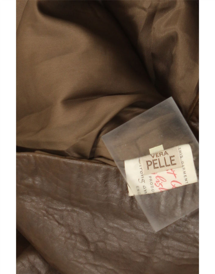 Vintage ženski kožni kaput IT 42 Srednje smeđa koža