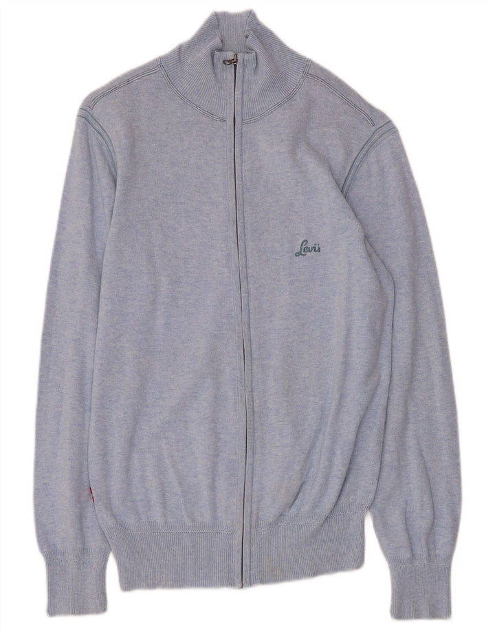 LEVI'S ženski kardigan pulover UK 10 Mali plavi pamuk