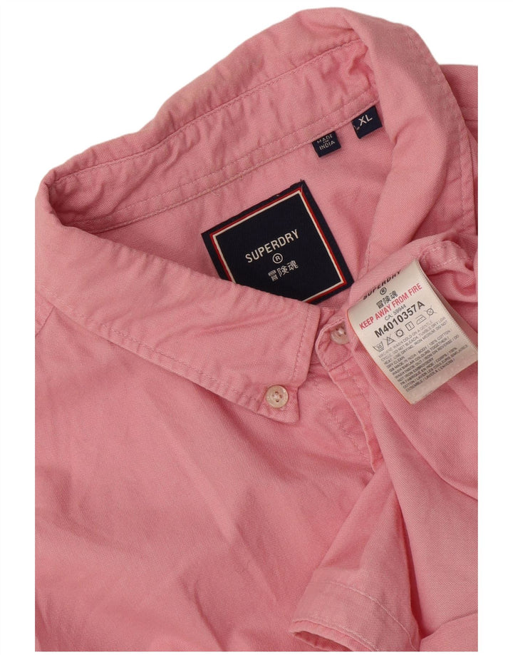 Superdry muška košulja XL ružičasti pamuk