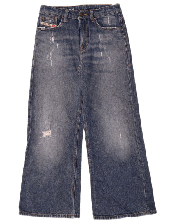 Diesel Boys Distressed široke traperice 9-10 godina W26 L24 plavi pamuk
