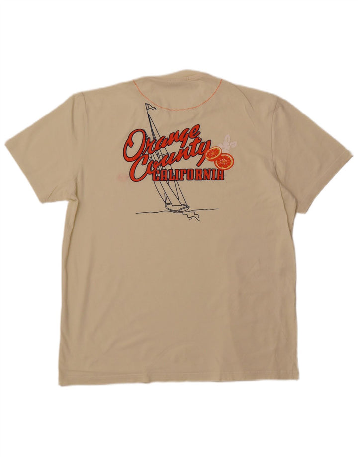 SERGIO TACCHINI Muška majica kratkih rukava s grafičkim motivima XL, bijeli pamuk