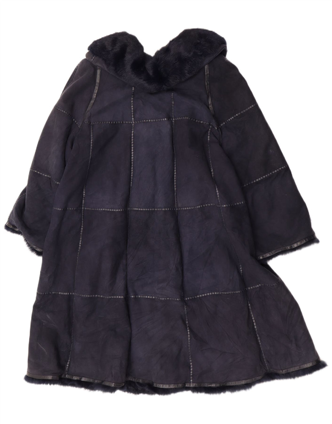 Vintage ženski gornji kaput od antilop kože EU 42, velika tamnoplava koža