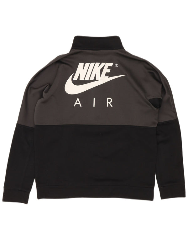 Nike Boys Graphic Sweatshirt Džemper 12-13 Years Large Black Colourblock