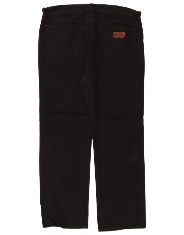 Wrangler muške ravne traperice regularnog kroja W38 L30 crni pamuk