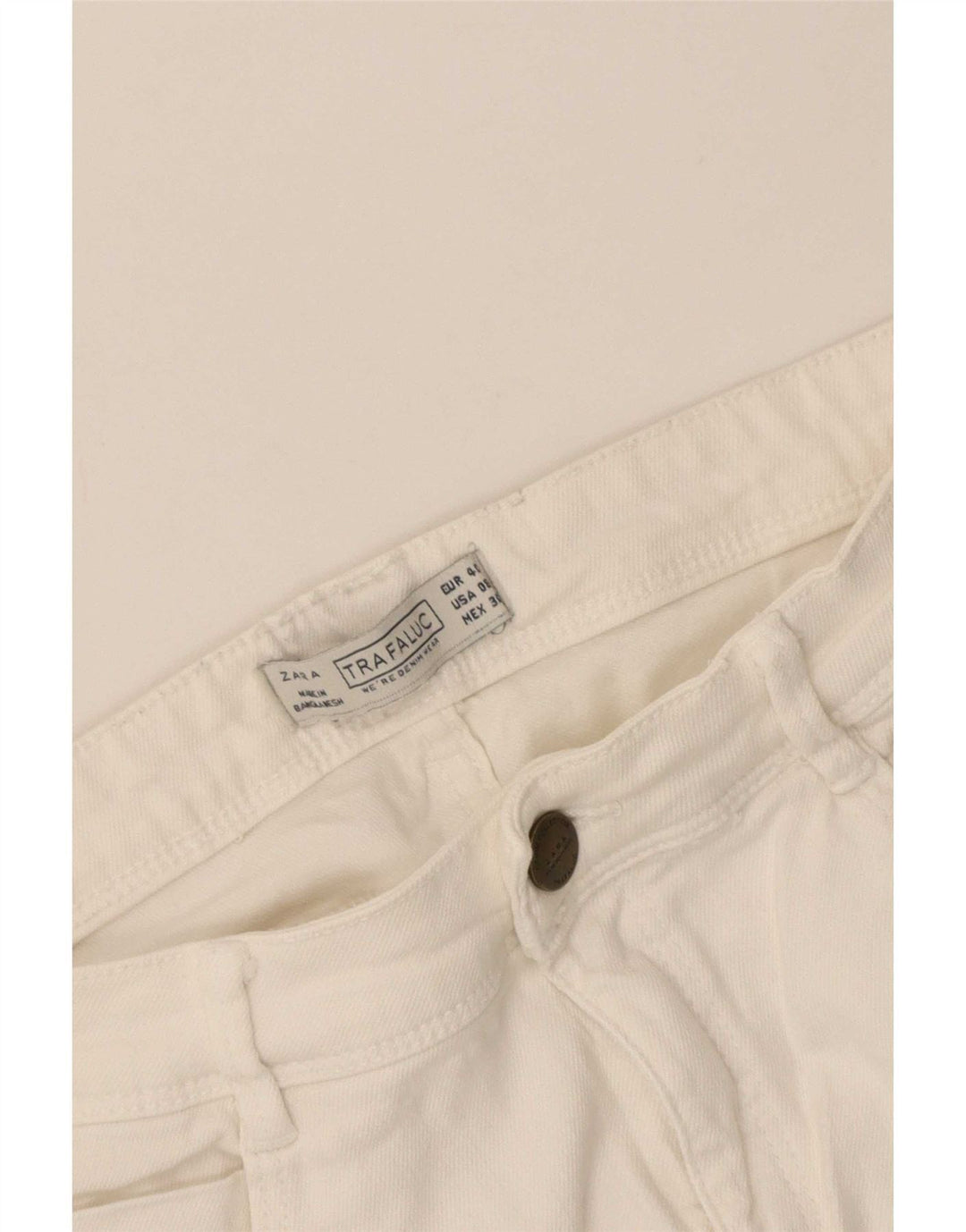 Ženske traperice Zara Trafaluc Slim EU 40 Medium W30 L30 Bijele