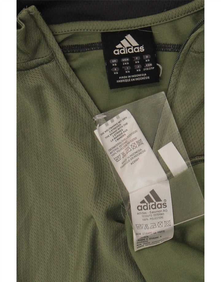 Adidas gornji dio trenirke s patentnim izrezom XS kaki poliester