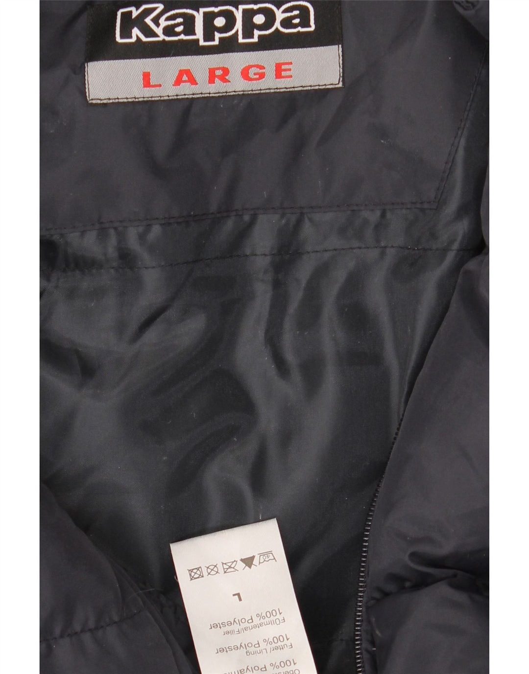 KAPPA muška grafička podstavljena jakna UK 40 veliki tamnoplavi poliester