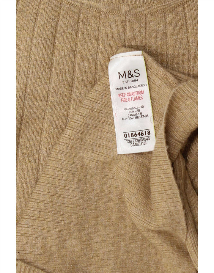 Marks & Spencer ženski džemper s kornjačičastim ovratnikom UK 10 Small bež viskoza