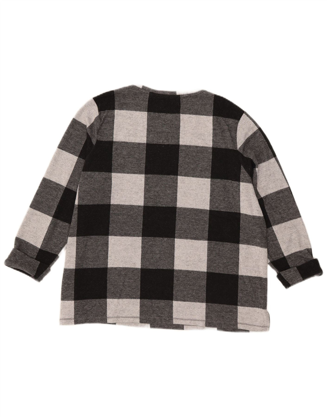 Marks & Spencer Ženska majica s 3/4 rukavima UK 18 XL crni gingham poliester