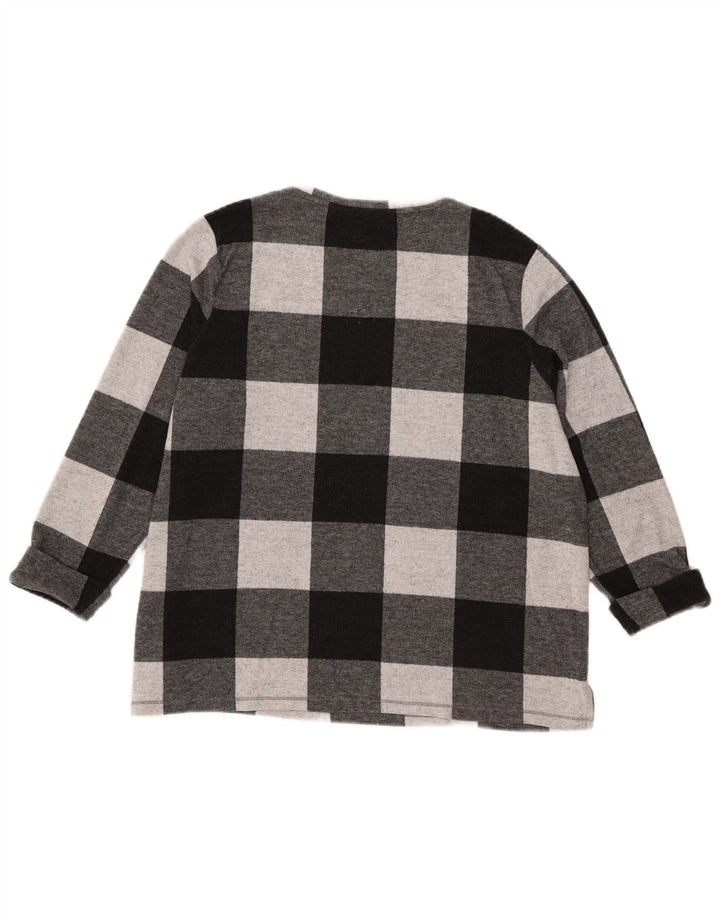 Marks & Spencer Ženska majica s 3/4 rukavima UK 18 XL crni gingham poliester
